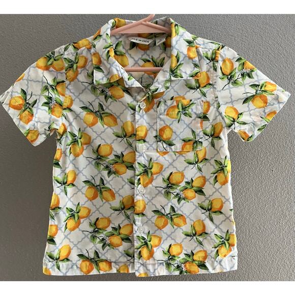 Janie and Jack 2T Boys‎ Lemon Print Button Down shirt - Picture 1 of 7